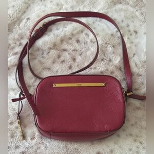 Fossil Women's Burgundy Crossbody Bag